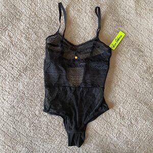 NWTs Sam Edelman Black Lace Sexy Bodysuit Size Small